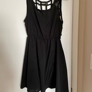 Netted back fox dress